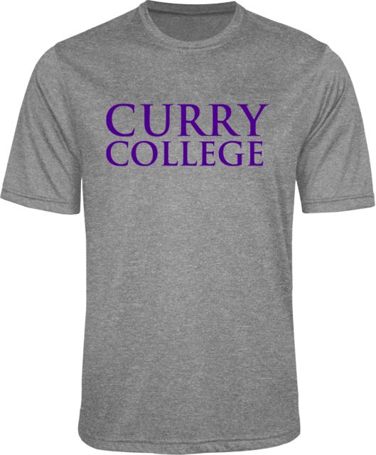 Curry College Heather Performance Contender Tee Curry College Wordmark Stacked - ONLINE ONLY