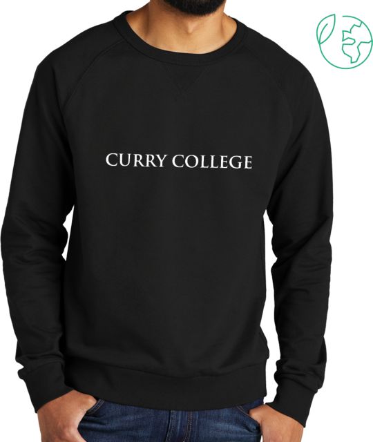 Curry College Allmade Organic French Terry Crewneck Sweatshirt Curry College Wordmark Flat - ONLINE ONLY