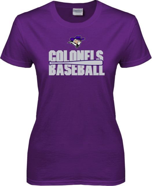 Curry College Ladies T Shirt Baseball Stacked - ONLINE ONLY