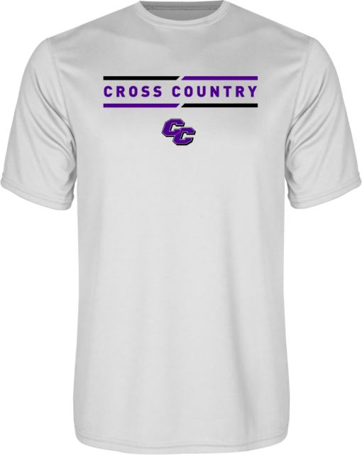 Curry College Performance Tee Curry College Cross Country Text with Lines - ONLINE ONLY