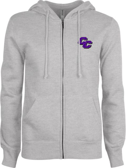 Curry College ENZA Womens Fleece Full Zip Hoodie Curry College Primary Athletic Mark - ONLINE ONLY