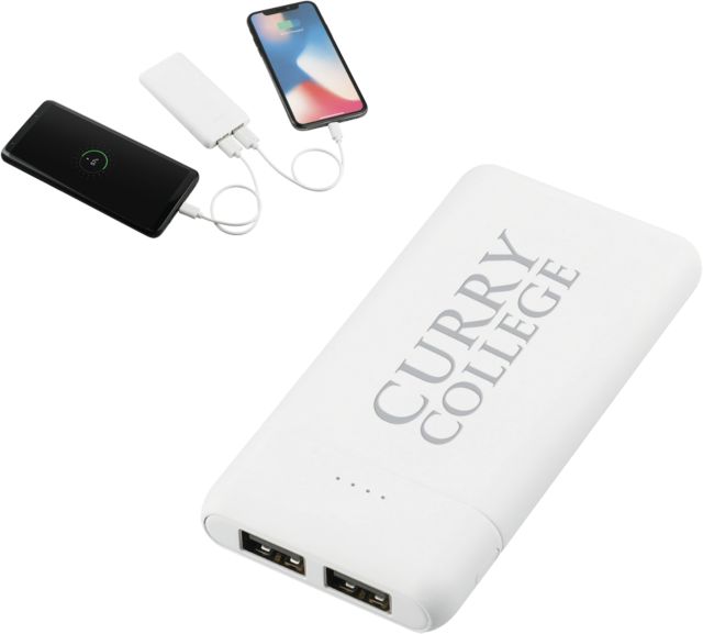 Curry College Tilt High Density 5000 mAh Power Bank Curry College Wordmark Stacked Engraved - ONLINE ONLY