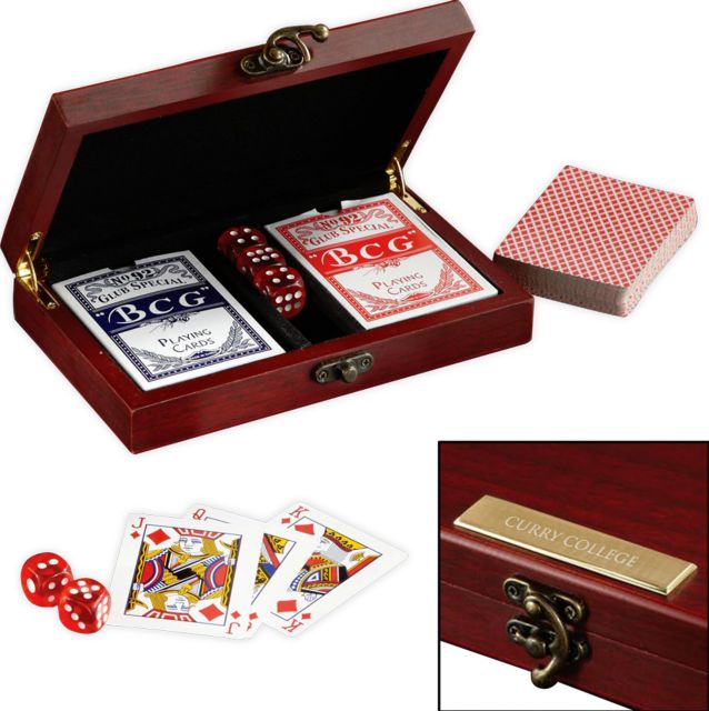 Curry College Executive Card & Dice Set Curry College Wordmark Flat  Engraved - ONLINE ONLY