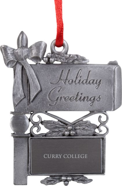 Curry College Mail Box Ornament Curry College Wordmark Flat  Engraved - ONLINE ONLY