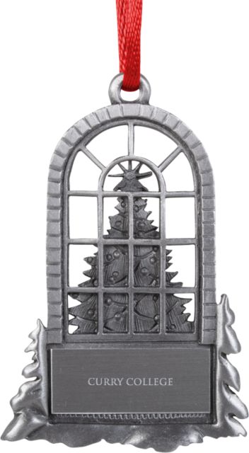 Curry College Tree in Window Ornament Curry College Wordmark Flat  Engraved - ONLINE ONLY