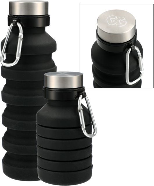 Curry College Zigoo Silicone Collapsible Bottle 18oz Curry College Primary Athletic Mark  Engraved - ONLINE ONLY