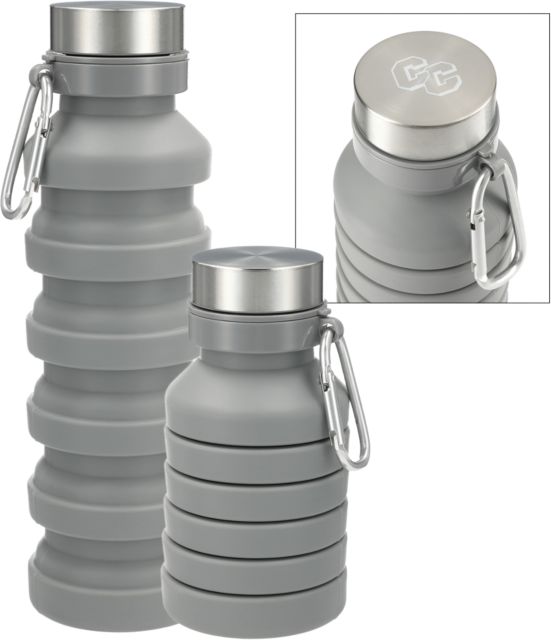 Curry College Zigoo Silicone Collapsible Bottle 18oz Curry College Primary Athletic Mark  Engraved - ONLINE ONLY