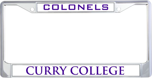 Curry College Metal License Plate Frame in Colonels - ONLINE ONLY