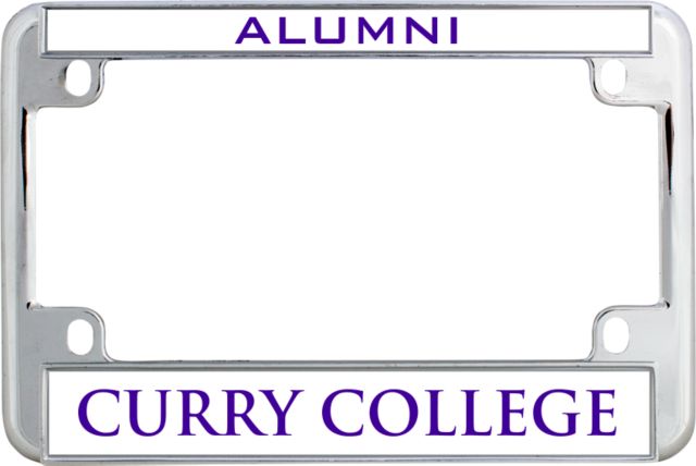 Curry College Metal Motorcycle License Plate Frame in Alumni - ONLINE ONLY