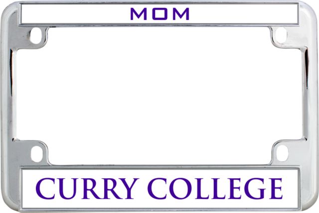 Curry College Metal Motorcycle License Plate Frame in Mom - ONLINE ONLY