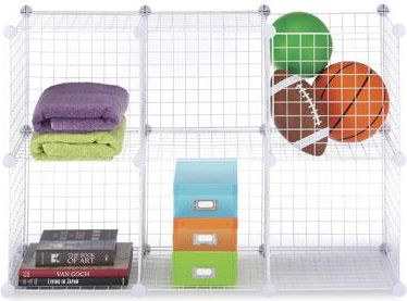WIRE STORAGE CUBES SET 6 WHITE