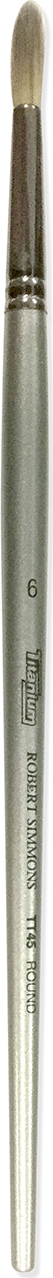 TITANIUM BRUSH ROUND 6 LONG HANDLE