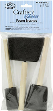 ASST FOAM BRUSHES 3/PK
