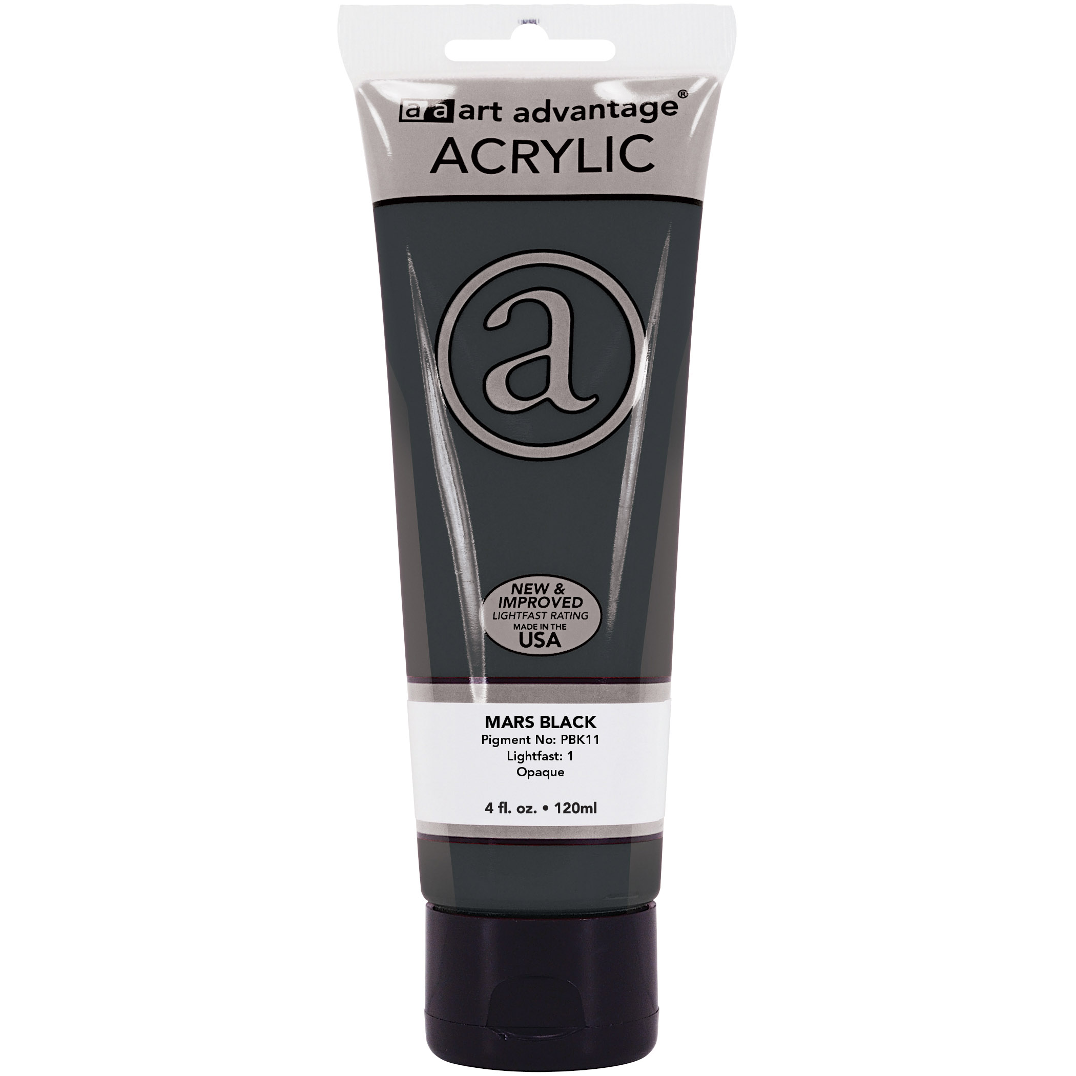 MARS BLACK 4OUNCE ACRYLIC TUBE