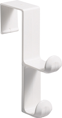 HOOK/DBL OVER DOOR/WHITE