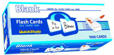 Quickstudy (Flash Cards): Blank Flash Cards