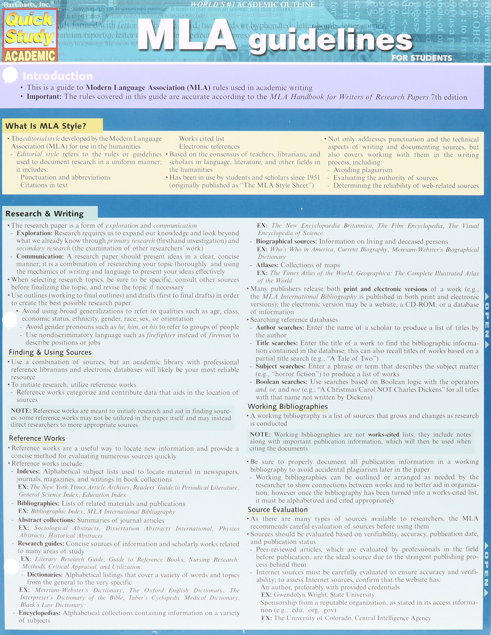 MLA Guidelines