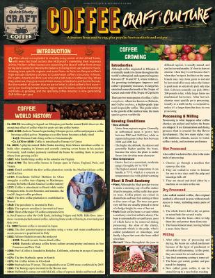 Coffee - Craft & Culture : Laminated Reference Guide to Beans, Brewing, Drinks & More