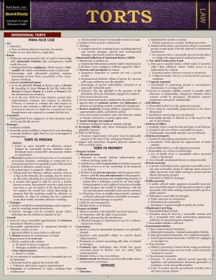 Torts : Quickstudy Laminated Reference Guide