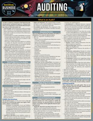 Auditing : a QuickStudy Reference Tool