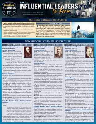Business 101 - Influential Leaders to Know - 1st Edition