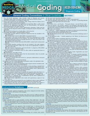 Medical Coding ICD-10-CM : A Quickstudy Laminated Reference Guide (Edition 2)