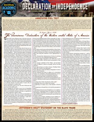 Declaration of Independence : A Quickstudy Laminated Reference Guide (Edition 2)