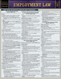 Employment Law : A Quickstudy Laminated Law Reference