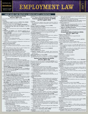 Employment Law : A Quickstudy Laminated Law Reference