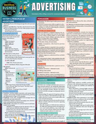 Advertising : A Quickstudy Laminated Reference Guide