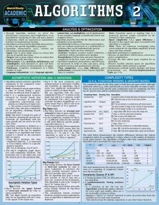 Algorithms 2: A Quickstudy Laminated Reference Guide