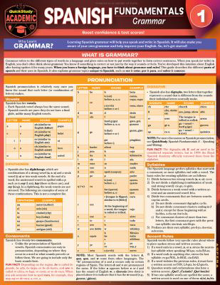 QuickStudy   Spanish Fundamentals 1