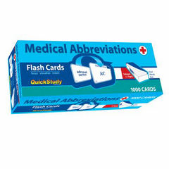 MED ABBREVIATIONS FLASH CARDS