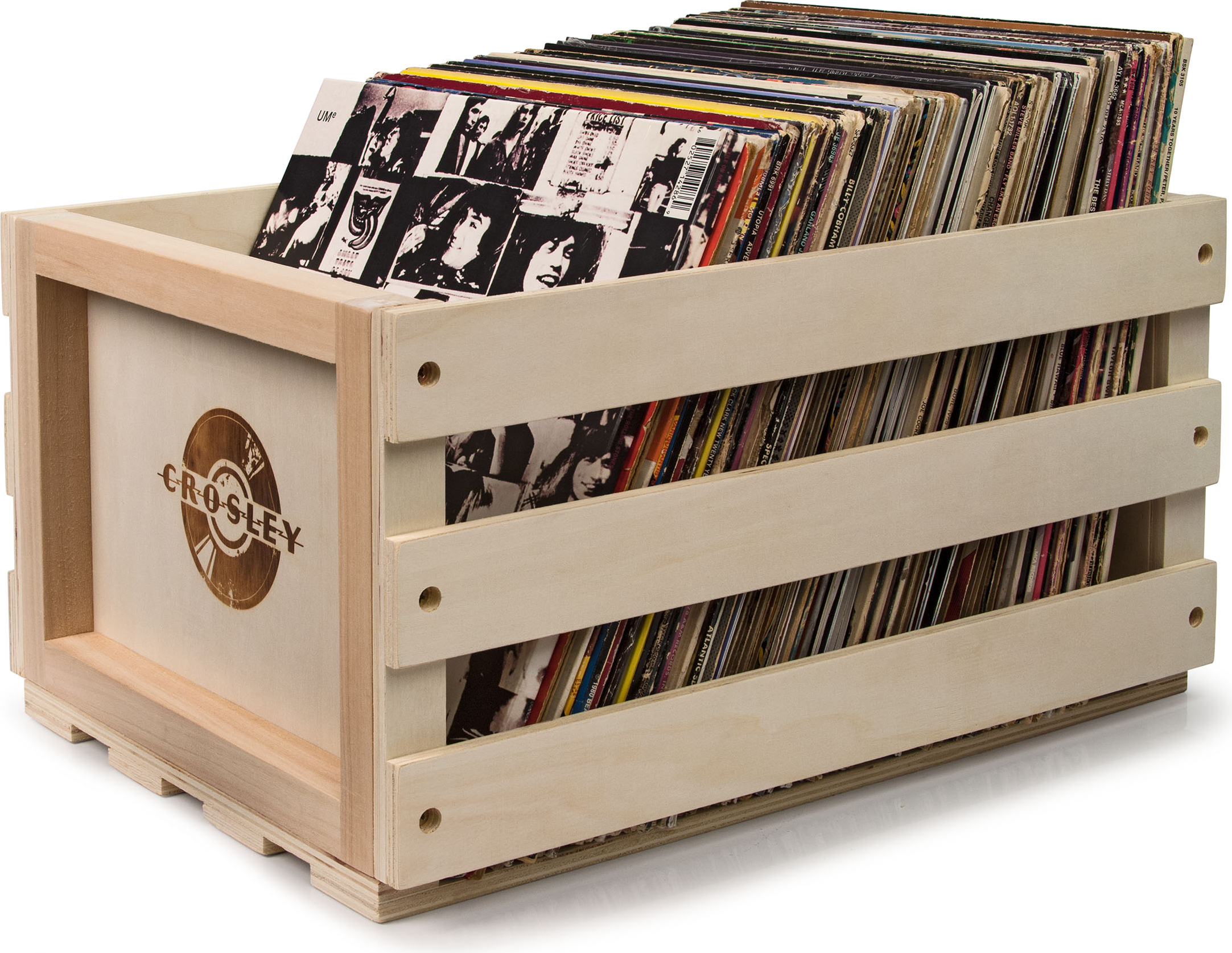 RECORD STORAGE CRATE NATURAL
