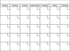 DRY ERASE CALENDAR DECAL