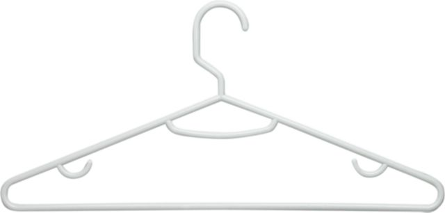 PLASTIC WHITE HANGERS 60-PK