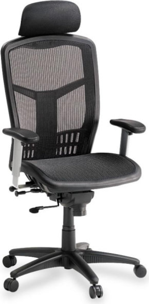 CHAIR BLACK MESH HI BACK LLR