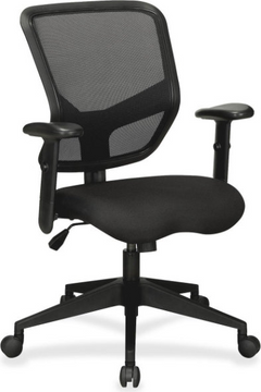 CHAIR BLACK MESH MIDBACK LLR