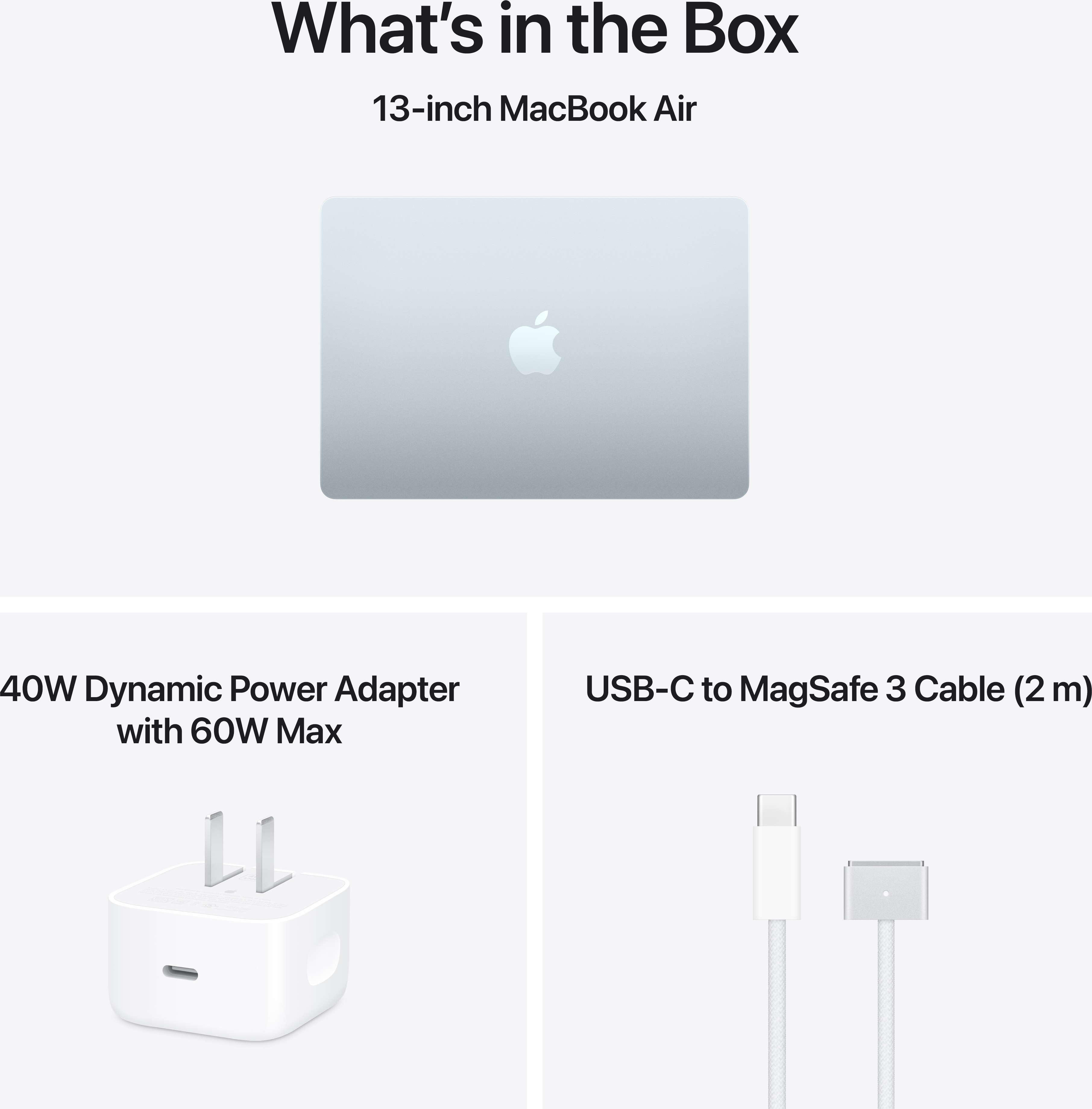 Apple 13-inch MacBook Air: Apple M5 chip with 10‑core CPU and 10‑core GPU, 16GB, 1TB SSD - Sky Blue
