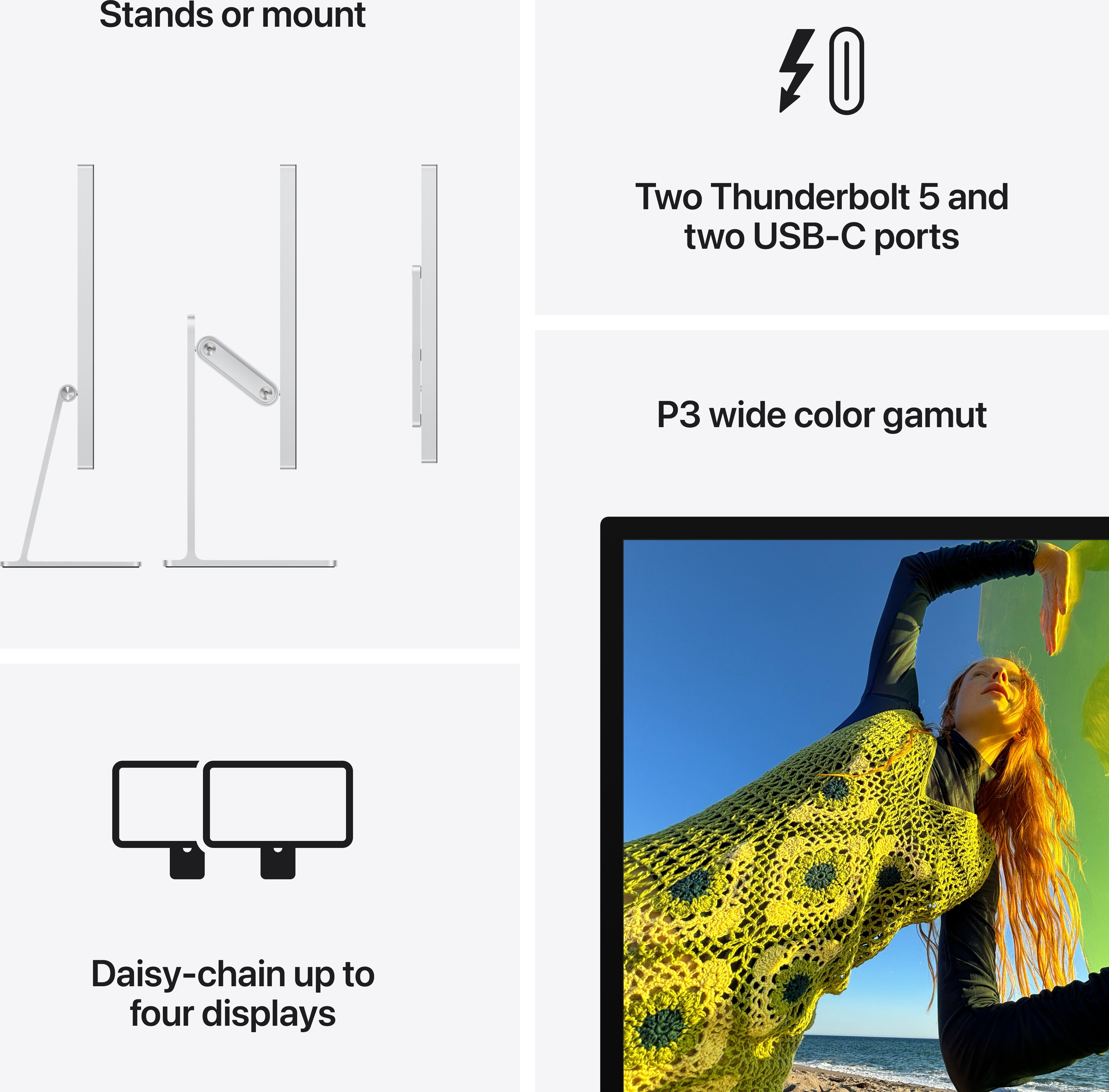 Apple Studio Display - Standard glass - VESA mount adapter (Stand not included)