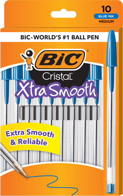 PEN 10PK MED BLUE VP CRISTAL