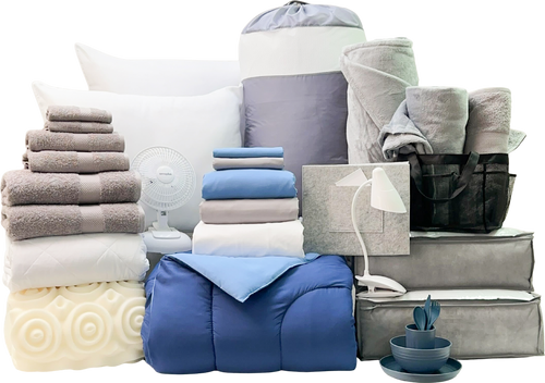 Complete 29pc Twin XL Bundle in Navy Light Blue-  SHIPS 8/1 FOR IN-STORE PICKUP ON FALL MOVE-IN WEEKEND.