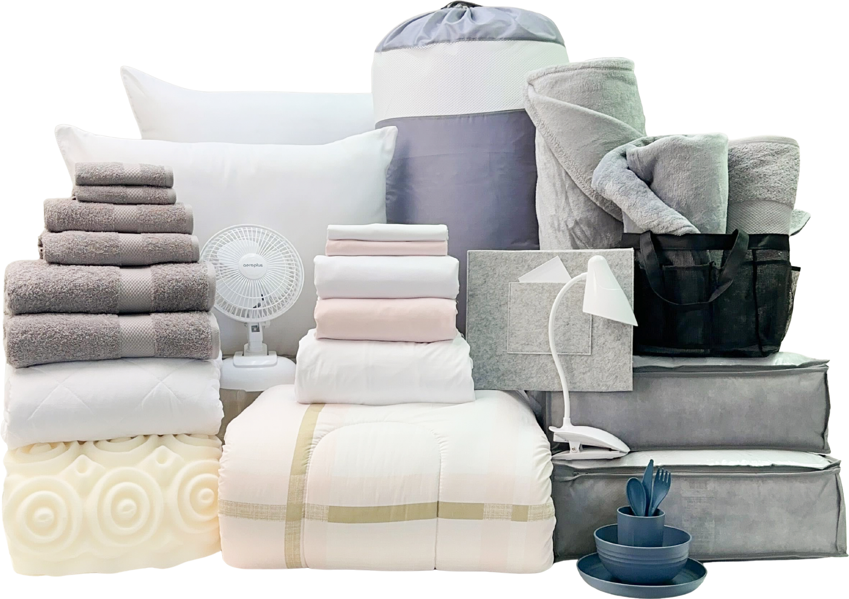 Complete 29pc Twin XL Bundle in Blush Plaid - SHIPS 8/1 FOR IN-STORE PICKUP ON FALL MOVE-IN WEEKEND.