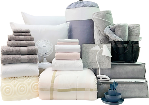 Complete 29pc Twin XL Bundle in Blush Plaid - SHIPS 8/1 FOR IN-STORE PICKUP ON FALL MOVE-IN WEEKEND.