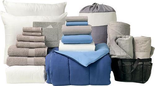 Deluxe 23pc Twin XL Bundle in Navy Light Blue - SHIPS 8/1 FOR IN-STORE PICKUP ON FALL MOVE-IN WEEKEND.