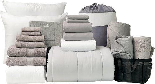 Deluxe 23pc Twin XL Bundle in Harbor Slate - SHIPS 8/1 FOR IN-STORE PICKUP ON FALL MOVE-IN WEEKEND.
