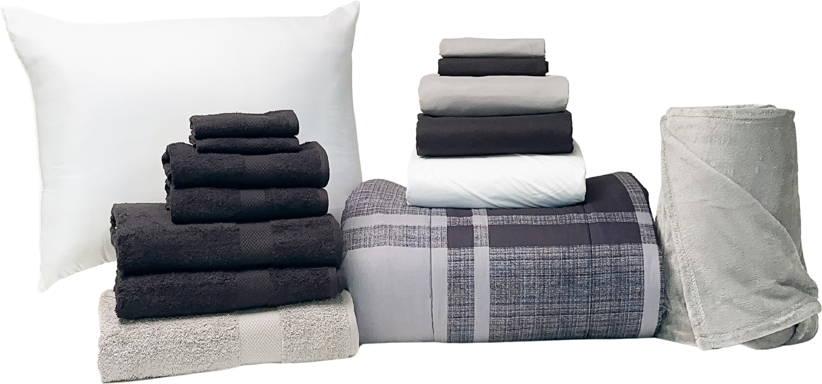 Essential 17pc Twin XL Bundle in Black Plaid - SHIPS 8/1 FOR IN-STORE PICKUP ON FALL MOVE-IN WEEKEND.