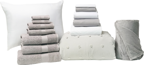 Essential 17pc Twin XL Bundle in Pom Slate - SHIPS 8/1 FOR IN-STORE PICKUP ON FALL MOVE-IN WEEKEND.