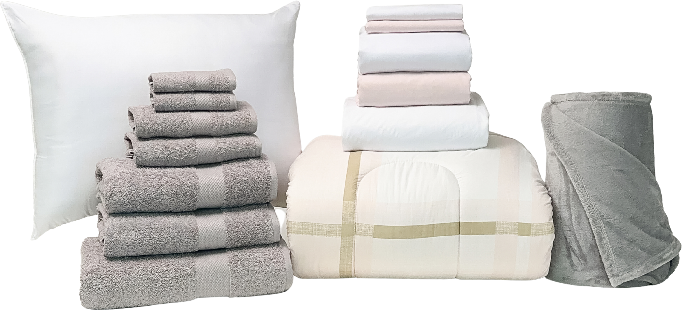 Essential 17pc Twin XL Bundle in Blush Plaid - SHIPS 8/1 FOR IN-STORE PICKUP ON FALL MOVE-IN WEEKEND.