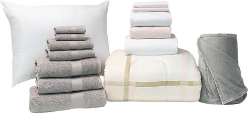 Essential 17pc Twin XL Bundle in Blush Plaid - SHIPS 8/1 FOR IN-STORE PICKUP ON FALL MOVE-IN WEEKEND.
